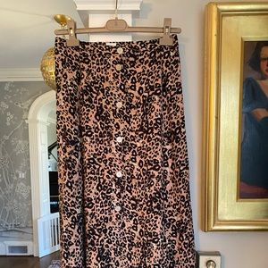 Wilfred animal print midi skirt.